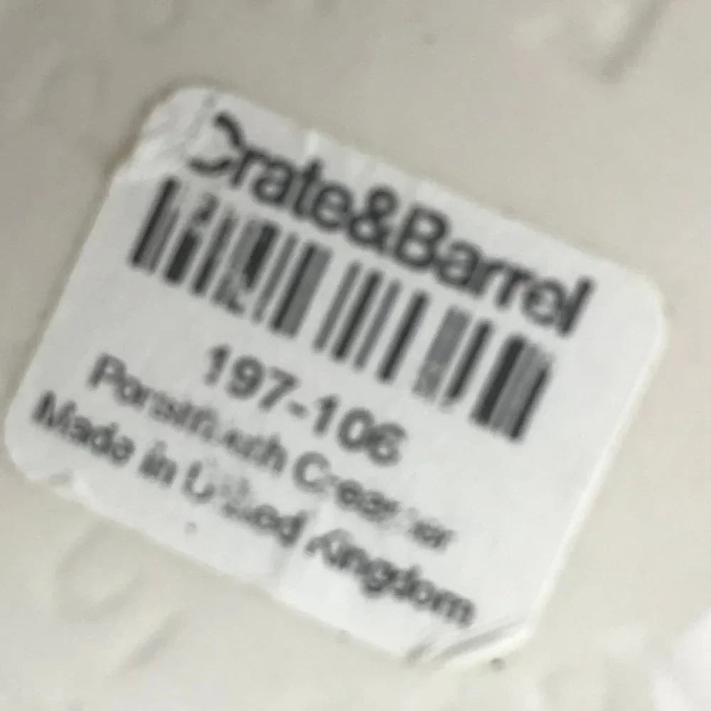 NWOT - CRATE & BARREL Vintage Creamer - Made in England